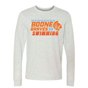 Boone Unisex Long Sleeve Swim Tee - Ash RYTE Sport