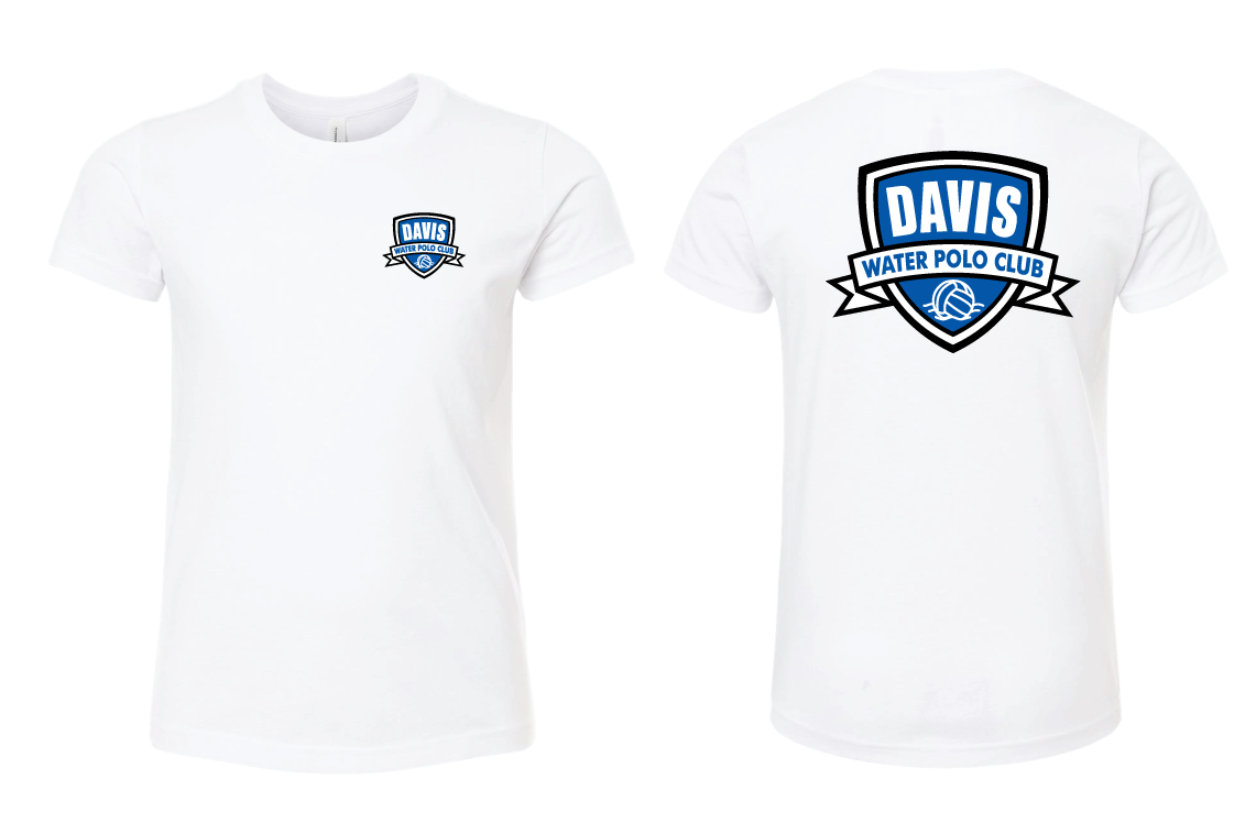 Davis Water Polo Club Youth Tee - White RYTE Sport