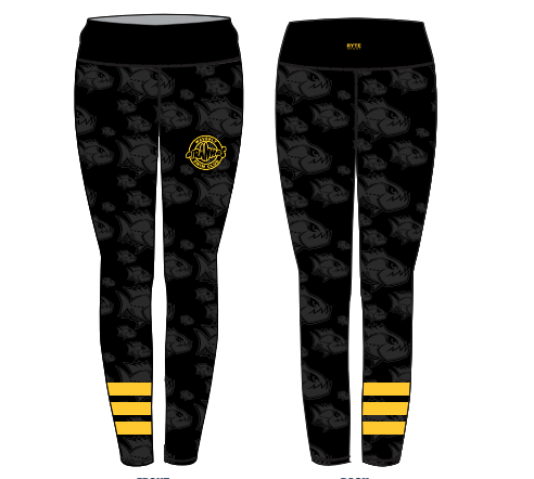 Waverly Piranhas 2022 Women's Mid Rise Full Length Leggings RYTE Sport