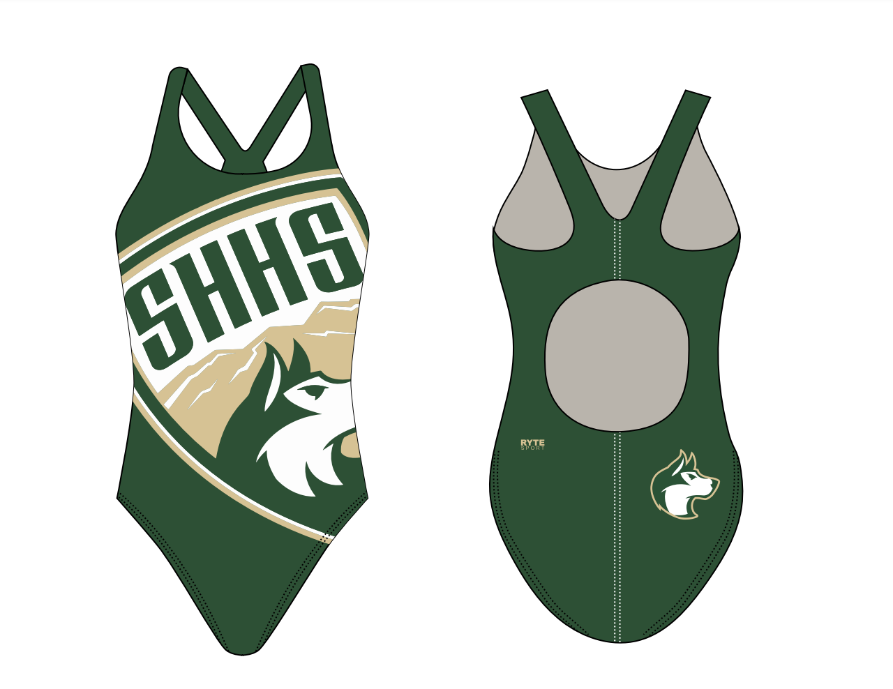 South Hills High School 2022 Women's Thick Strap Swim Suit RYTE Sport