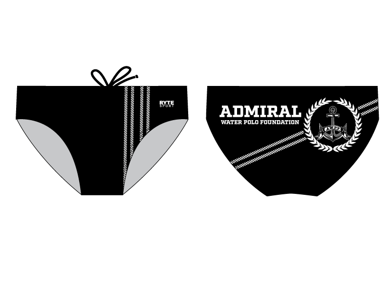 Admiral Water Polo Foundation 2019 Custom Men's Water Polo Brief - Personalized