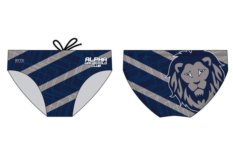 Alpha Water Polo Club Custom Men's Water Polo Brief RYTE Sport