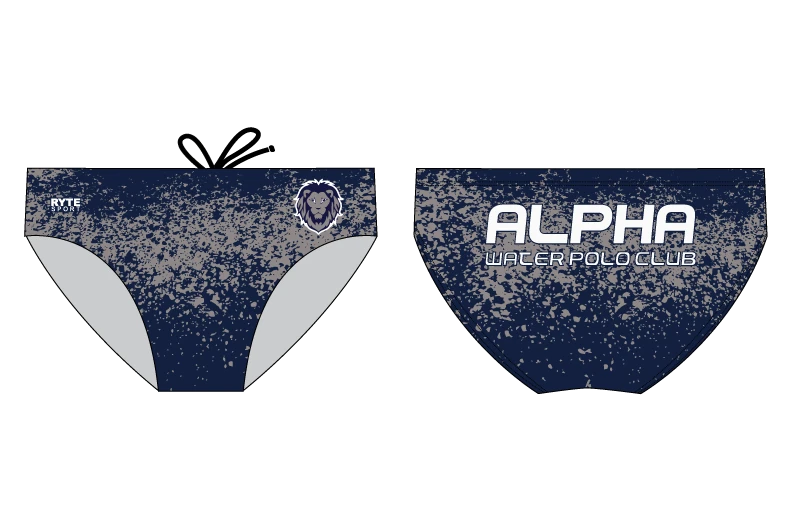 Alpha Water Polo Club Custom Men's Water Polo Brief RYTE Sport