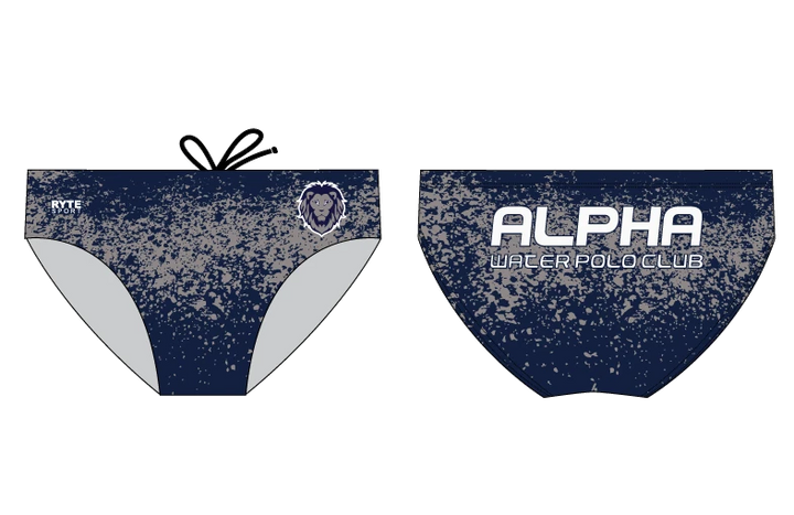 Alpha Water Polo Club Custom Men's Water Polo Brief RYTE Sport