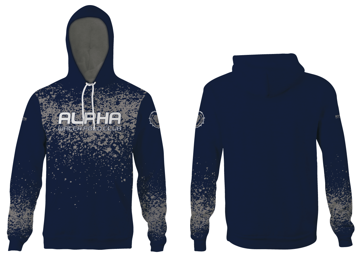 Alpha Water Polo Club Custom Navy Unisex Adult Hooded Sweatshirt RYTE Sport