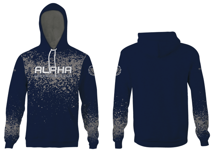 Alpha Water Polo Club Custom Navy Unisex Adult Hooded Sweatshirt RYTE Sport