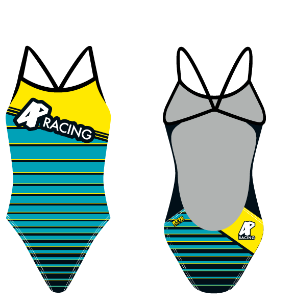 Andy Potts Racing Custom Women’s Open Back Thin Strap Swimsuit RYTE Sport