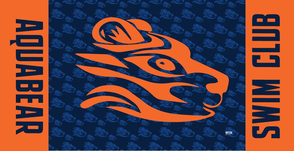 Aquabear Swim Club Custom Towel - Personalized RYTE Sport