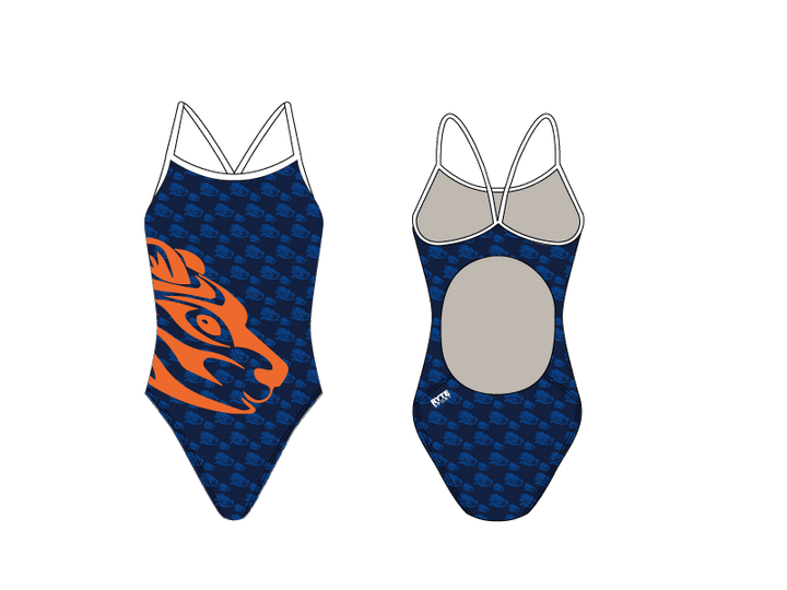 Aquabear Swim Club Custom Women’s Active Back Thin Strap Swimsuit RYTE Sport