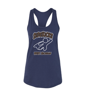 Sidekicks West Mi Custom Navy Women's Jersey Racerback Tank RYTE Sport