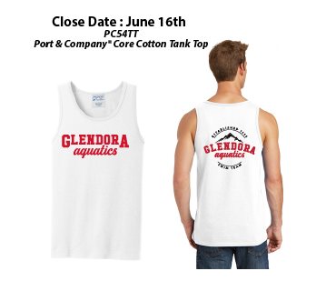 Glendora Aquatics 2019 Custom White Men's Tank Top San Mar