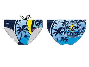 6-8 Sports California Spring Break Training 2020 Custom Men's Water Polo Brief RYTE Sport