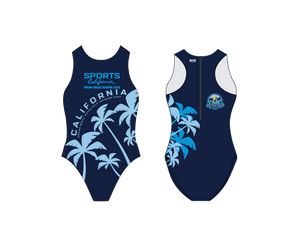 6-8 Sports California Spring Break Training 2020 Custom Women's Water Polo Suit RYTE Sport