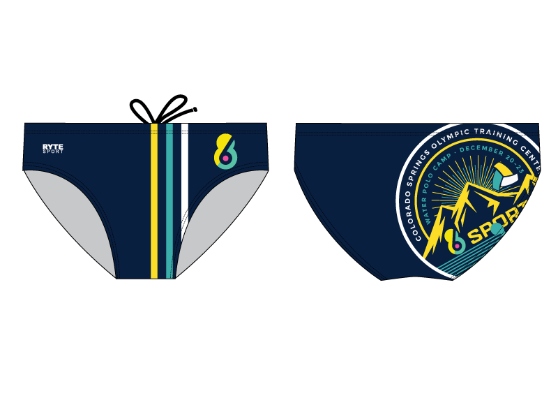 6-8 Sports Training Camp - Colorado Custom Men's Water Polo Brief RYTE Sport