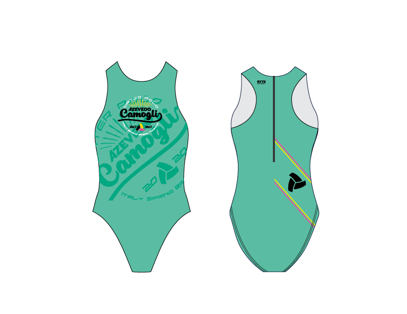 Azevedo Camogli 2020 Training Camp Green Women's Water Polo Suit RYTE Sport