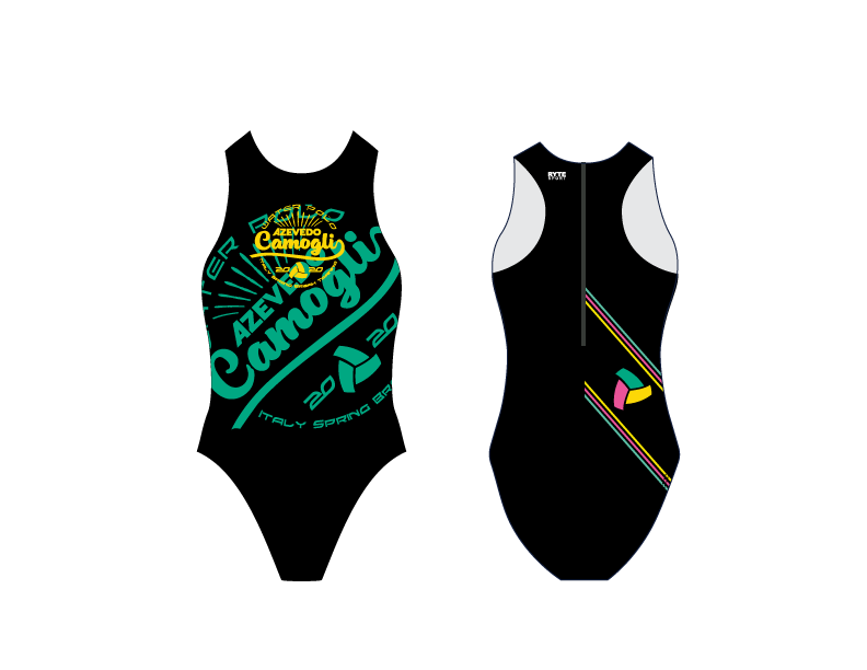 Azevedo Camogli 2020 Training Camp Black Women's Water Polo Suit RYTE Sport
