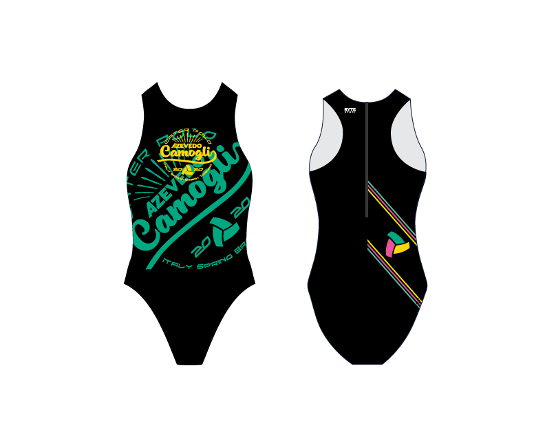 Azevedo Camogli 2020 Training Camp Black Women's Water Polo Suit