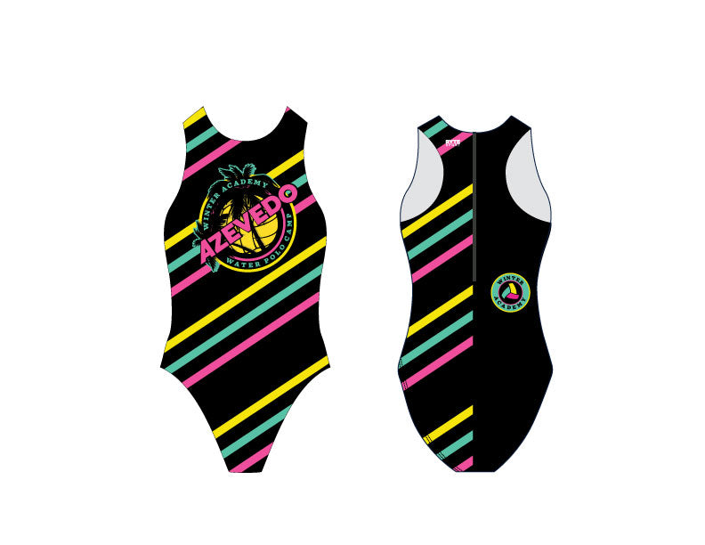 Azevedo Winter Academy Striped Custom Women's Water Polo Suit RYTE Sport