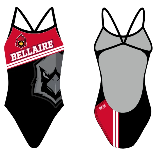 Bellaire Women’s Open Back Thin Strap Swimsuit - Personalized RYTE Sport