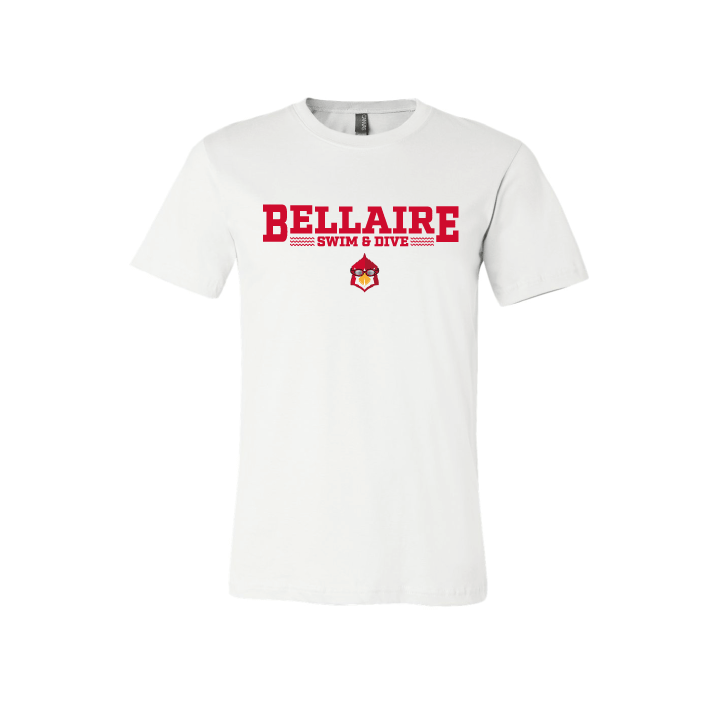 Bellaire Swim and Dive White Cotton Unisex T-Shirt RYTE Sport
