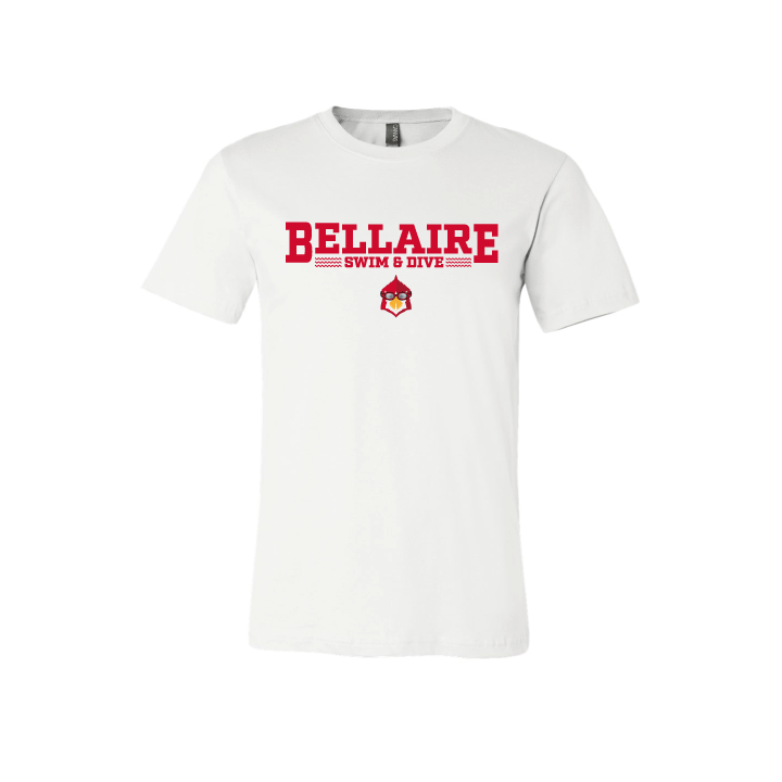 Bellaire Swim and Dive White Cotton Unisex T-Shirt