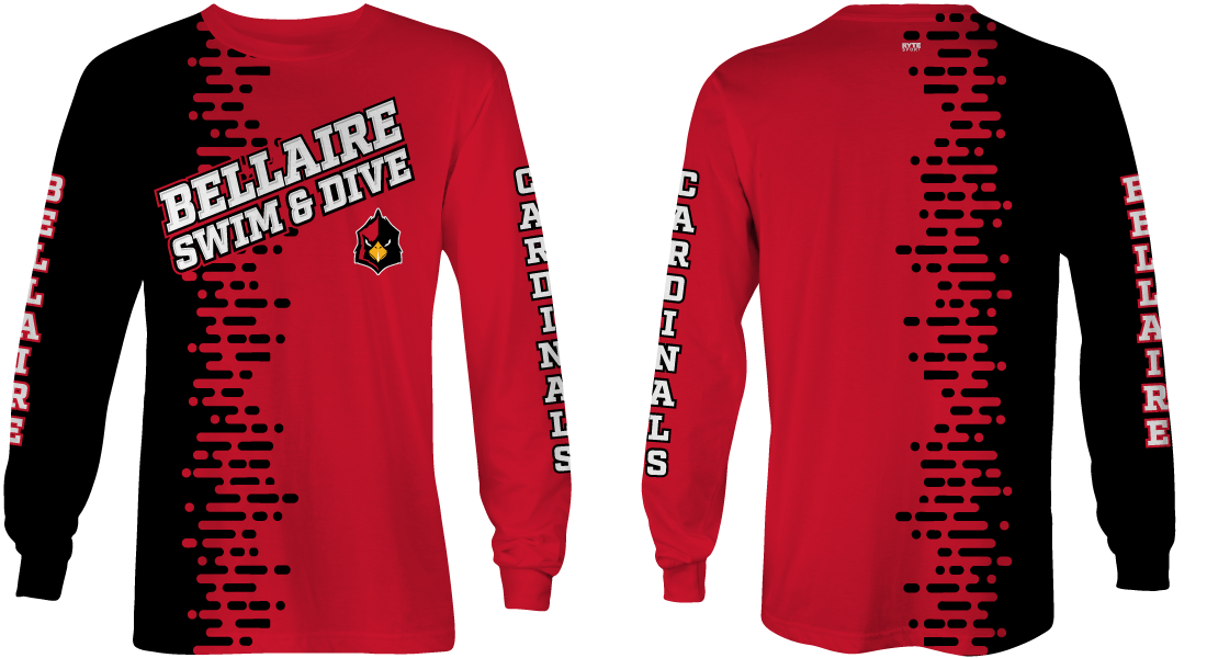 Bellaire Swim and Dive 2020 Custom Long Sleeve Birdseye Dry Fit T-Shirt - Personalized RYTE Sport