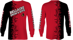 Bellaire Swim and Dive 2020 Custom Long Sleeve Birdseye Dry Fit T-Shirt - Personalized