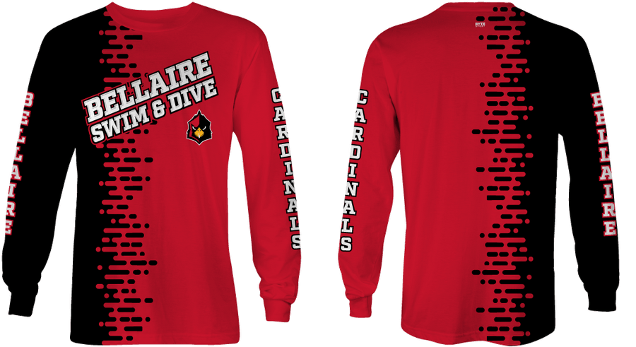 Bellaire Swim and Dive 2020 Custom Long Sleeve Birdseye Dry Fit T-Shirt - Personalized RYTE Sport