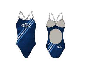 Blue Fins Swim Team 2019 Custom Women’s Active Back Thin Strap Swimsuit