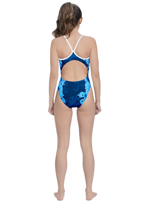 Blue Lei Women’s Active Back Thin Strap Swimsuit T6