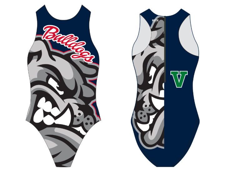 Bulldogs Special Print Custom Women's Water Polo Suit