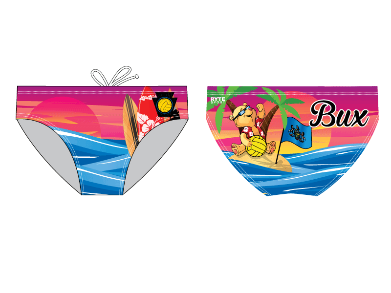 Buxmont Water Polo Club Junior Olympic Team 2019 Custom Men's Water Polo Brief - Personalized RYTE Sport