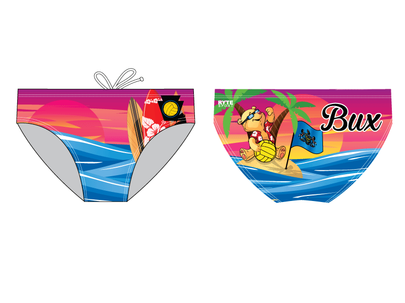 Buxmont Water Polo Club Junior Olympic Team 2019 Custom Men's Water Polo Brief - Personalized