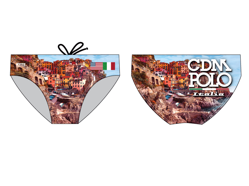 CDM Water Polo Italy Trip 2019 Custom Men's Water Polo Brief RYTE Sport