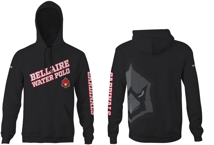 Bellaire Water Polo Custom Black Unisex Adult Hooded Sweatshirt - Personalized RYTE Sport