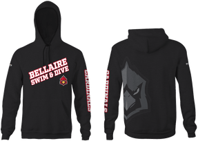 Bellaire Swim and Dive Custom Black Unisex Adult Hooded Sweatshirt - Personalized RYTE Sport