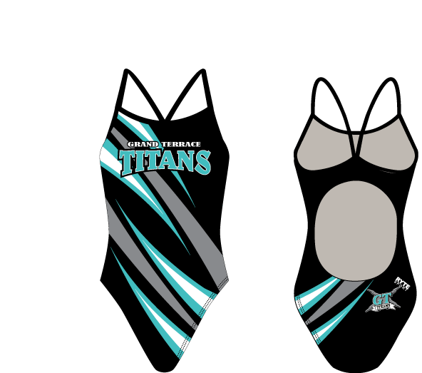 Grand Terrace High School Swim 2020 Custom Women’s Active Back Thin Strap Swimsuit - Personalized