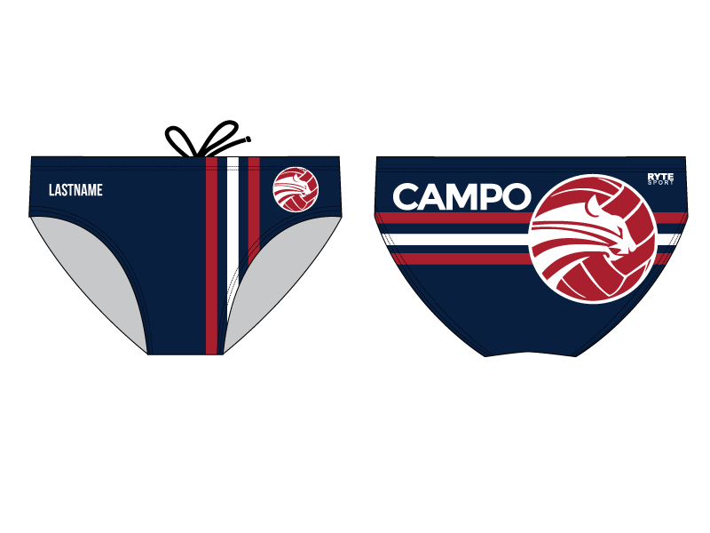 CUSTOM Campolindo High School 2019 Men's Water Polo Brief - Personalized RYTE Sport