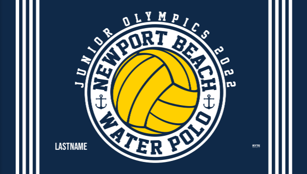 CUSTOM Newport Beach Water Polo Club Junior Olympics 2022 Beach Towel - Personalized