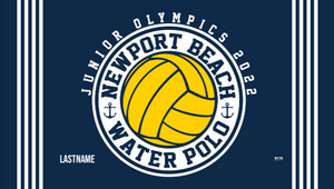 BUNDLE - Newport Beach Water Polo Club Junior Olympics 2022 Beach Towel - Personalized + Newport Beach Bucket Hat Fast Bundle