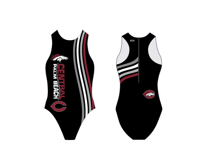 Palm Beach Central High School Water Polo 2021 Custom Women's Water Polo Suit RYTE Sport