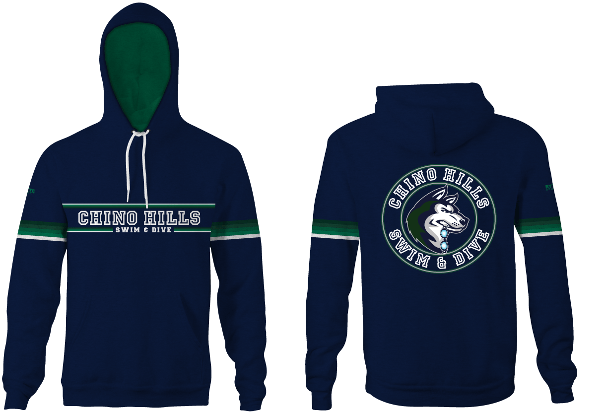 Chino Hills High School Swim 2021 Custom Unisex Adult Hooded Sweatshirt RYTE Sport