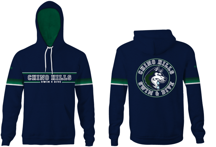 Chino Hills High School Swim 2021 Custom Unisex Adult Hooded Sweatshirt RYTE Sport