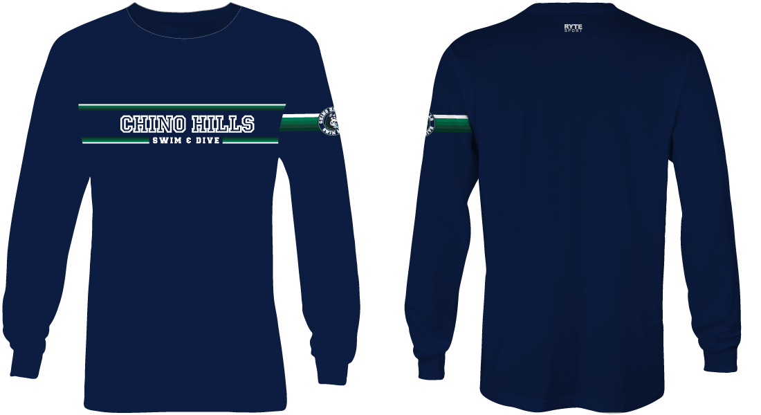 Chino Hills High School Swim 2021 Custom Unisex Dry Fit Long Sleeve T-Shirt RYTE Sport