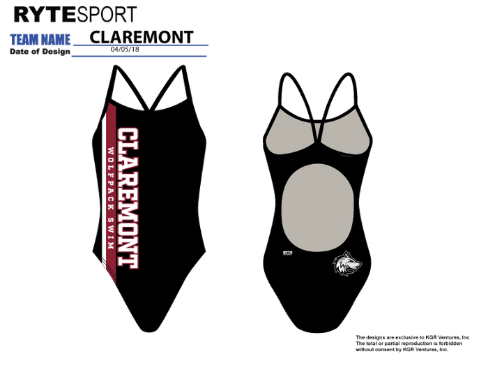 Claremont Active Back Thin Strap Swimsuit t6