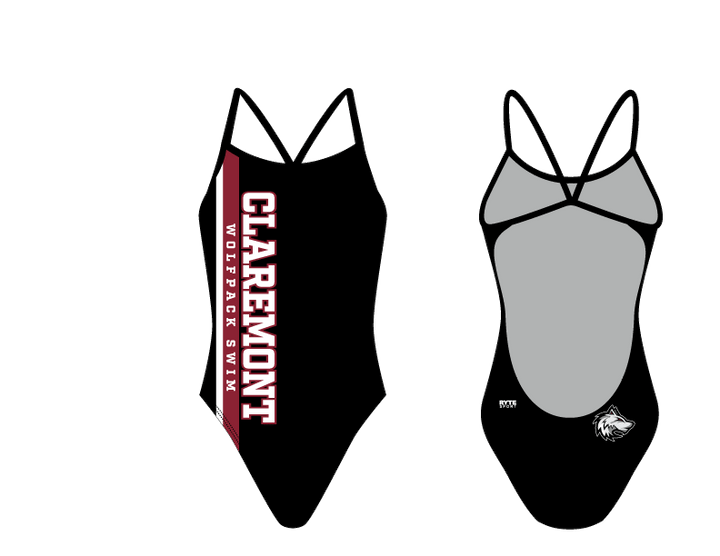 Claremont Open Back Thin Strap Swimsuit T6