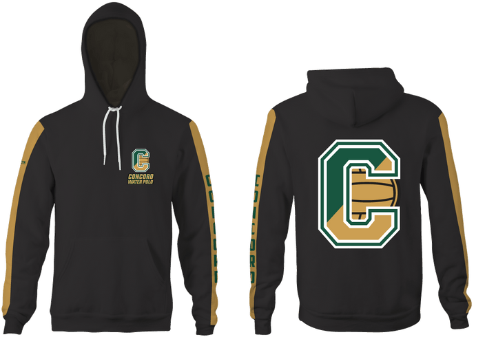 Concord High School Water Polo 2021 Custom Black Unisex Adult Hooded Sweatshirt RYTE Sport