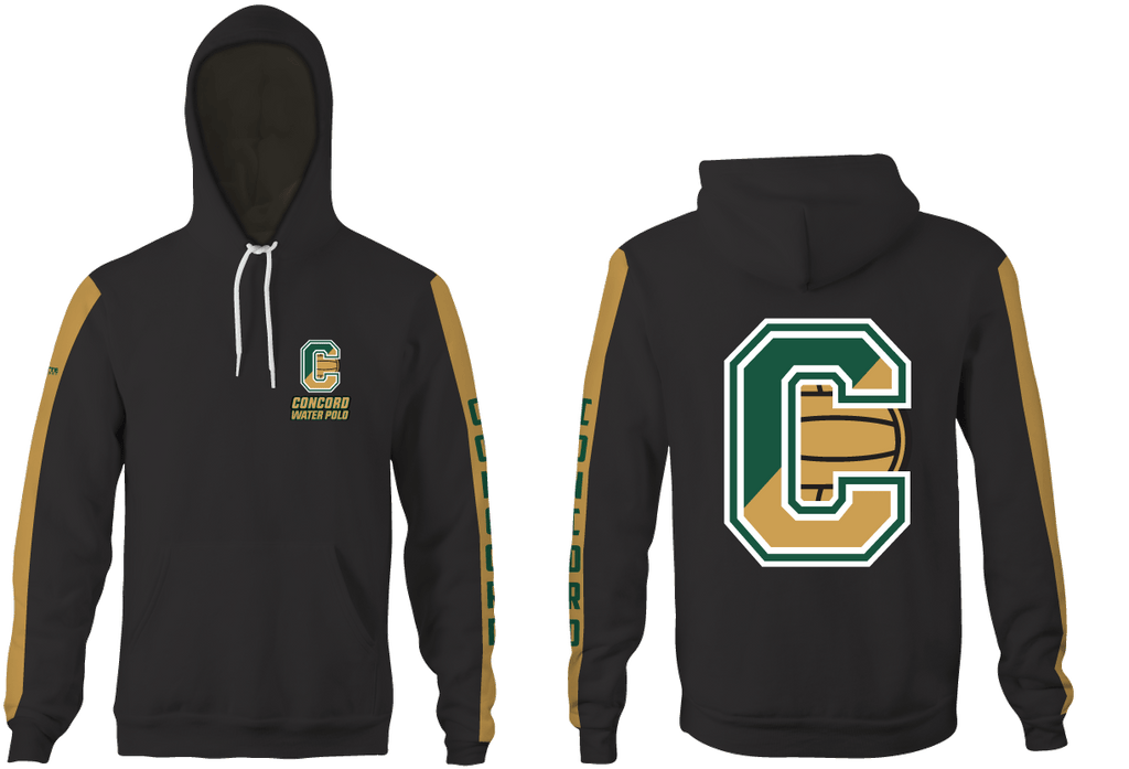 Concord High School Water Polo 2021 Custom Black Unisex Adult Hooded Sweatshirt