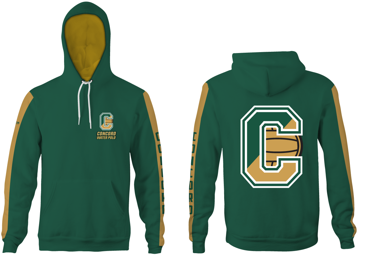 Concord High School Water Polo 2021 Custom Green Unisex Adult Hooded Sweatshirt RYTE Sport