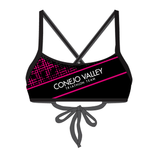 Conejo Valley Triathlon Team Custom Women's Tie-Up Bikini Top RYTE Sport